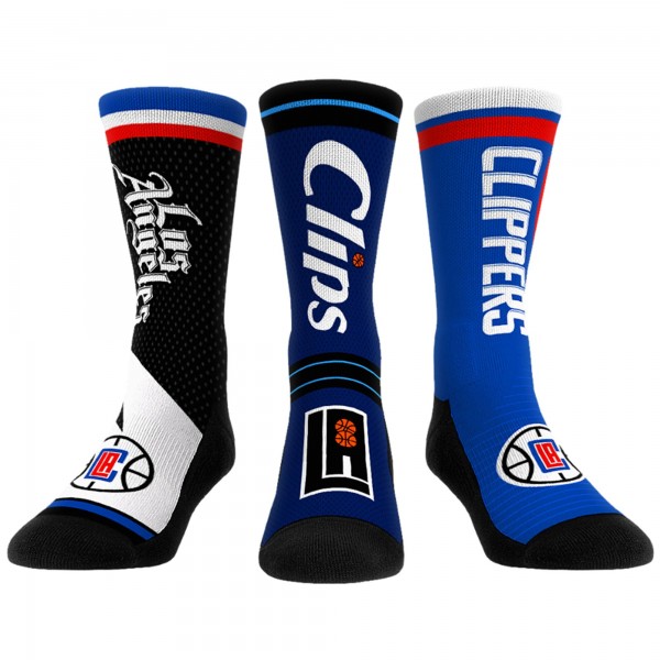 Три пары носков LA Clippers Rock Em Socks Unisex 2023/24 City Edition Ultimate Jersey
