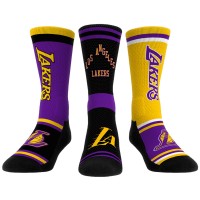 Три пары носков Los Angeles Lakers Rock Em Socks Unisex 2023/24 City Edition Ultimate Jersey