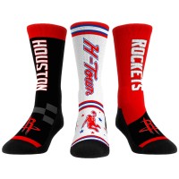Три пары носков Houston Rockets Rock Em Socks Unisex 2023/24 City Edition Ultimate Jersey