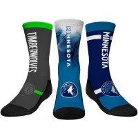 Три пары носков Minnesota Timberwolves Rock Em Socks Youth 2023/24 City Edition Ultimate Jersey