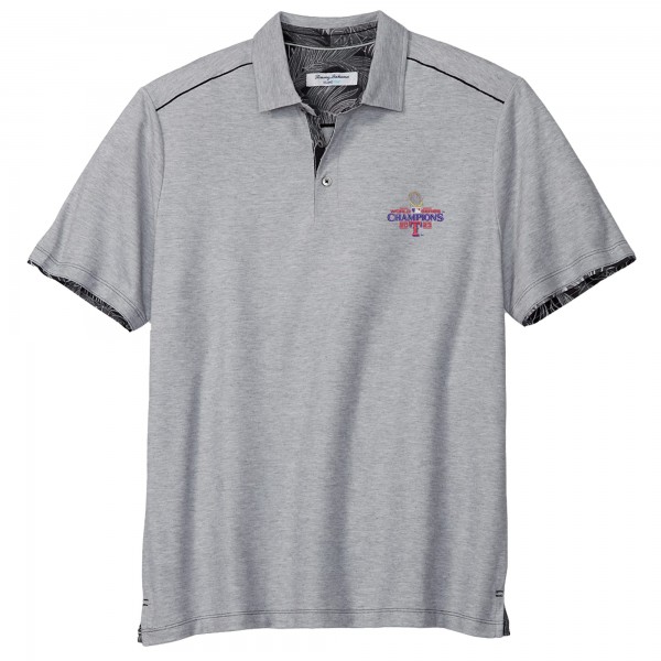 Поло Texas Rangers Tommy Bahama 2023 World Series Champions Tailgater - Heather Gray