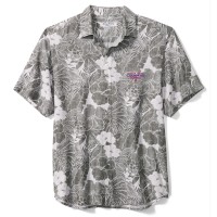 Рубашка с коротким рукавом Texas Rangers Tommy Bahama 2023 World Series Champions Coconut Point Playa Floral Camp IslandZone - Gray