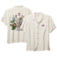 Рубашка с коротким рукавом Texas Rangers Tommy Bahama 2023 World Series Champions Camp - White