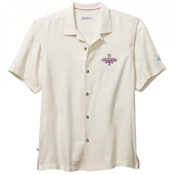 Рубашка с коротким рукавом Texas Rangers Tommy Bahama 2023 World Series Champions Camp - White