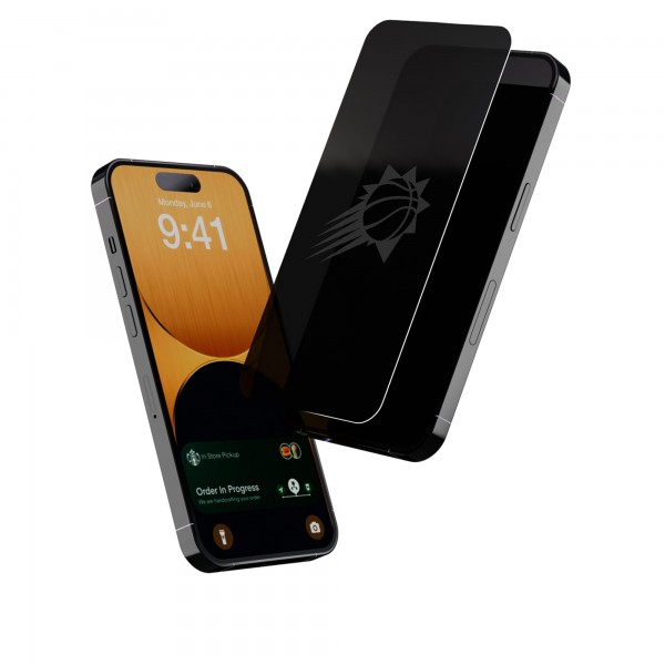 Phoenix Suns Keyscaper iPhone Privacy Glass Disappearing Logo Screen Protector