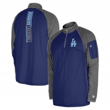 Los Angeles Dodgers New Era Royal Fathers Day Raglan Quarter-Zip Top