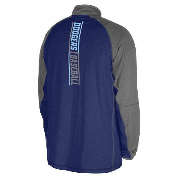 Los Angeles Dodgers New Era Royal Fathers Day Raglan Quarter-Zip Top