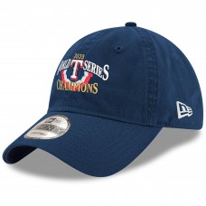 Бейсболка Texas Rangers New Era 2023 World Series Champions Locker Room Replica 9TWENTY - Navy