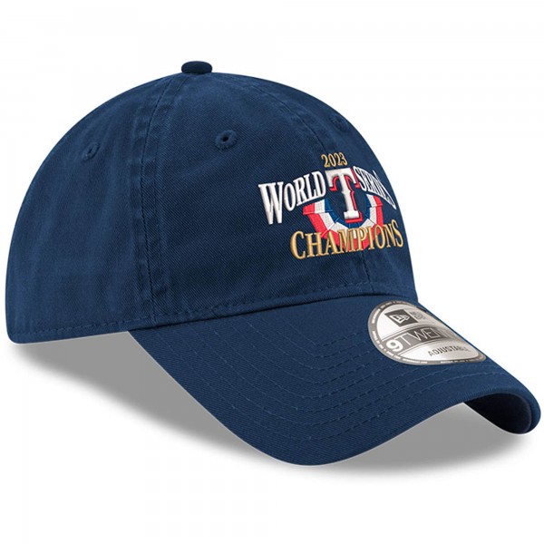 Бейсболка Texas Rangers New Era 2023 World Series Champions Locker Room Replica 9TWENTY - Navy