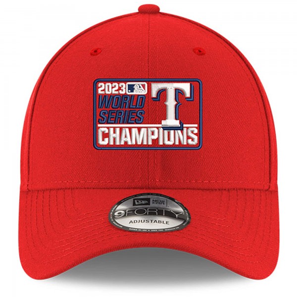 Бейсболка Texas Rangers New Era 2023 World Series Champions Patch 9FORTY - Red
