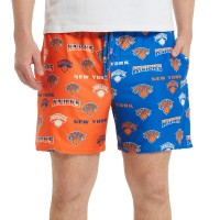 Шорты New York Knicks Concepts Sport Breakthrough AOP Knit Split - Royal/Orange
