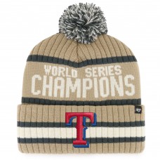 Шапка с помпоном Texas Rangers 47 2023 World Series Champions Cuffed Knit - Khaki