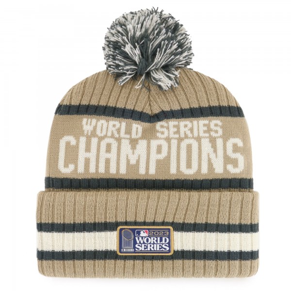 Шапка с помпоном Texas Rangers 47 2023 World Series Champions Cuffed Knit - Khaki