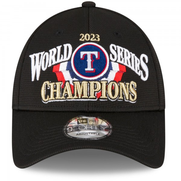 Бейсболка Texas Rangers New Era 2023 World Series Champions Locker Room 9FORTY - Black