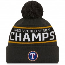 Шапка Texas Rangers New Era 2023 World Series Champions Locker Room Knit - Graphite