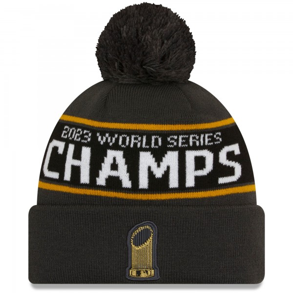 Шапка Texas Rangers New Era 2023 World Series Champions Locker Room Knit - Graphite