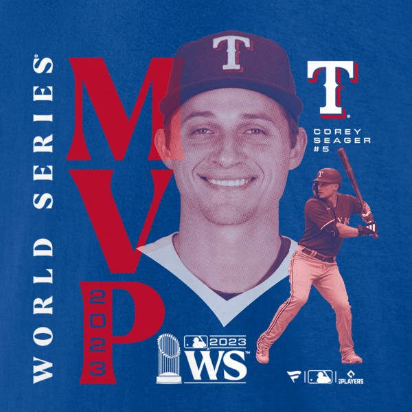 Футболка Corey Seager Texas Rangers 2023 World Series Champions MVP - Royal