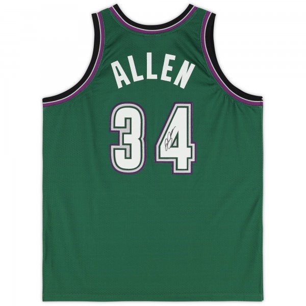 Ray Allen Milwaukee Bucks Autographed Fanatics Authentic Green Mitchell & Ness 1996-1997 Authentic Jersey