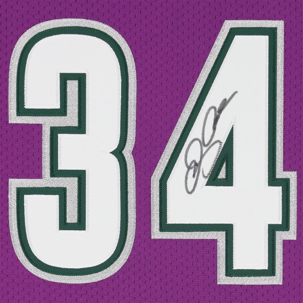 Ray Allen Milwaukee Bucks Autographed Fanatics Authentic Purple Mitchell & Ness 2000-2001 Authentic Jersey