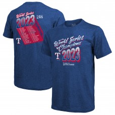 Футболка Texas Rangers Majestic Threads 2023 World Series Champions Life Of The Party Tri-Blend Roster - Royal