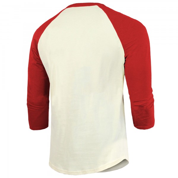 Футболка с рукавом 3/4 Texas Rangers Majestic Threads 2023 World Series Champions Raglan - Cream/Red