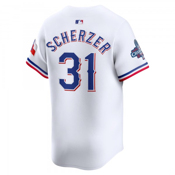 Игровая форма  Max Scherzer Texas Rangers Nike Home 2023 World Series Champions Limited - White