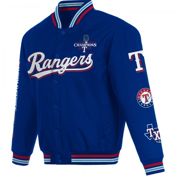 Куртка на кнопках Texas Rangers JH Design 2023 World Series Champions Heavyweight - Royal
