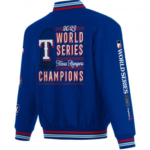 Куртка на кнопках Texas Rangers JH Design 2023 World Series Champions Heavyweight - Royal