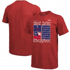 Футболка Texas Rangers Majestic Threads 2023 World Series Champions Square Logo - Red