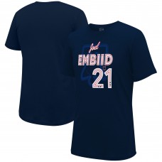 Футболка Joel Embiid Philadelphia 76ers Stadium Essentials Unisex 2023/24 City Edition Player Graphic - Navy