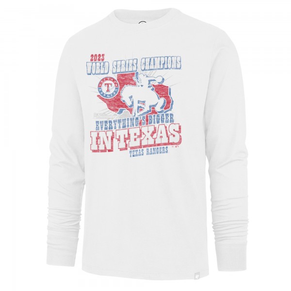 Футболка с длинным рукавом Texas Rangers 47 2023 World Series Champions Local Playoff Franklin - White
