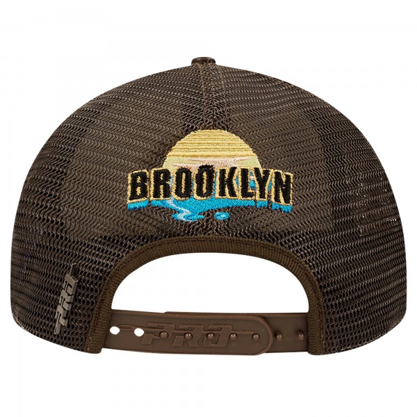 Бейсболка Brooklyn Nets Pro Standard Glint Sunset - Cream/Brown