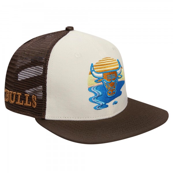 Бейсболка Chicago Bulls Pro Standard Glint Sunset - Cream/Brown