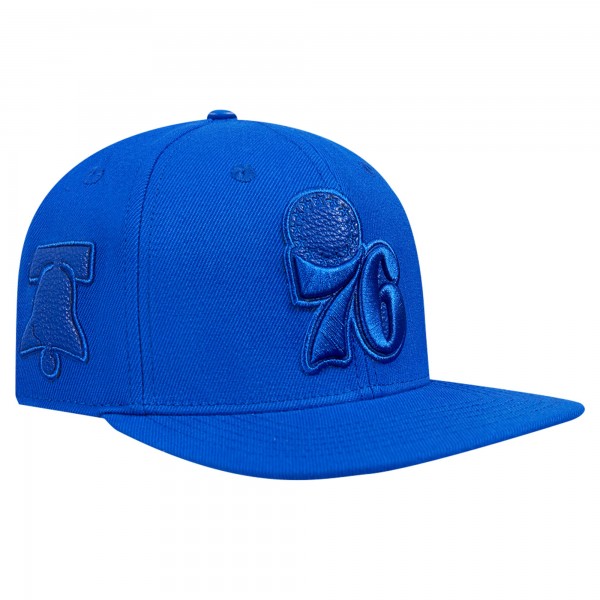Philadelphia 76ers Pro Standard Royal Triple Tonal Snapback Hat