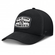 New York Yankees Fanatics Black Team Patch A-Frame Trucker Snapback Hat