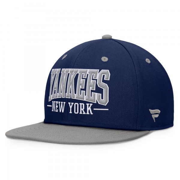 New York Yankees Fanatics Navy/Gray Fundamental Bold Snapback Hat