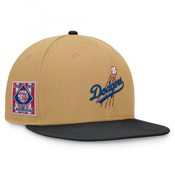 Бейсболка Los Angeles Dodgers Fanatics Khaki/Black Heritage Two-Tone