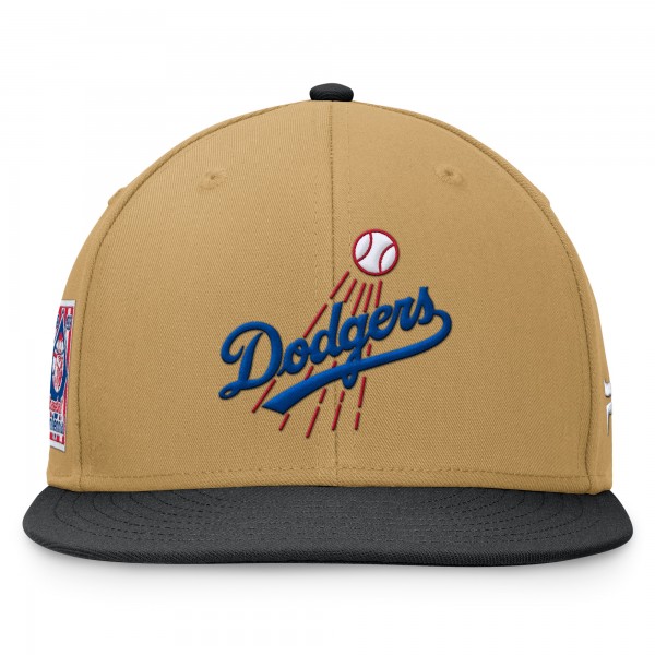 Бейсболка Los Angeles Dodgers Fanatics Khaki/Black Heritage Two-Tone