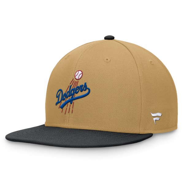 Бейсболка Los Angeles Dodgers Fanatics Khaki/Black Heritage Two-Tone
