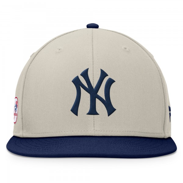 New York Yankees Fanatics Khaki/Navy Team Two-Tone Snapback Hat