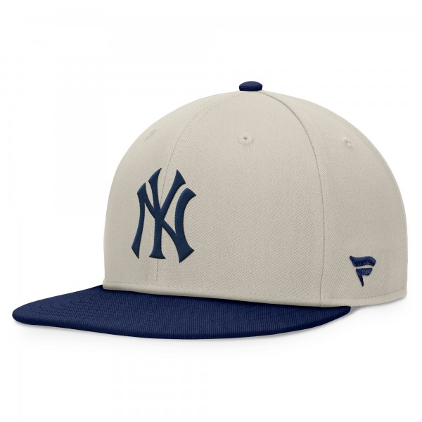 New York Yankees Fanatics Khaki/Navy Team Two-Tone Snapback Hat