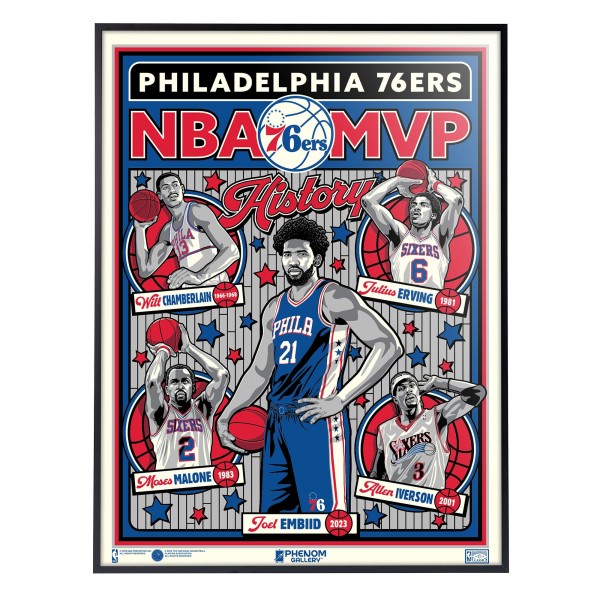 Philadelphia 76ers Phenom Gallery 18 x 24 Deluxe Framed Serigraph Print