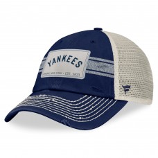 Бейсболка New York Yankees Fanatics Navy/Natural Heritage Stripe Trucker
