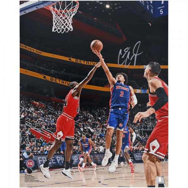 Cade Cunningham Detroit Pistons Autographed Fanatics Authentic 16 x 20 From Start of Season Photograph