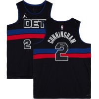 Cade Cunningham Detroit Pistons Autographed Fanatics Authentic Black Jordan Brand Statement Swingman Jersey