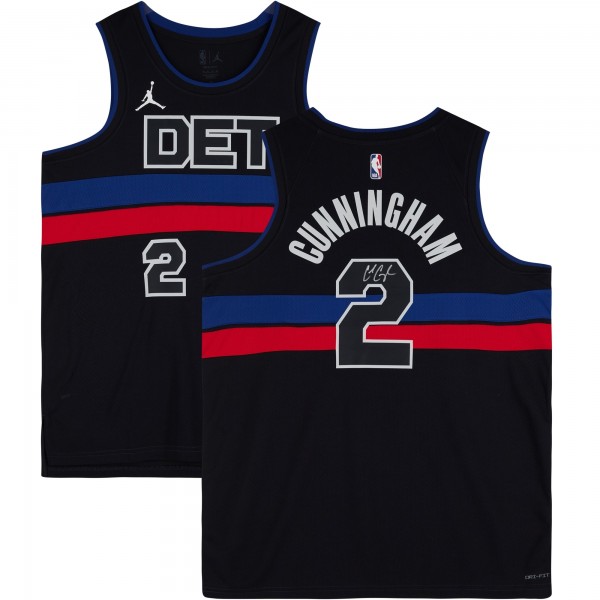 Cade Cunningham Detroit Pistons Autographed Fanatics Authentic Black Jordan Brand Statement Swingman Jersey