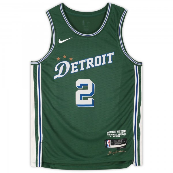 Cade Cunningham Detroit Pistons Autographed Fanatics Authentic Green Nike 2022-2023 City Edition Swingman Jersey