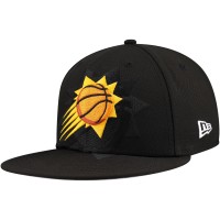 Бейсболка Phoenix Suns New Era Black Blackout Shadow Logo 59FIFTY