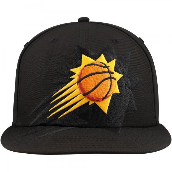 Бейсболка Phoenix Suns New Era Black Blackout Shadow Logo 59FIFTY