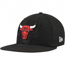 Бейсболка Chicago Bulls New Era Blackout Shadow Logo 59FIFTY - Black